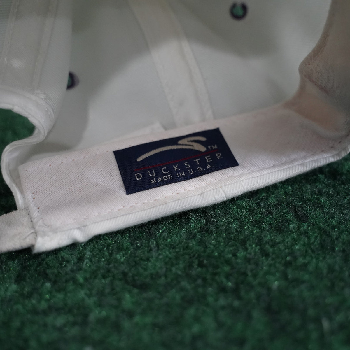 Vintage Duckster Hauppauge Country Club Hat - White/Purple