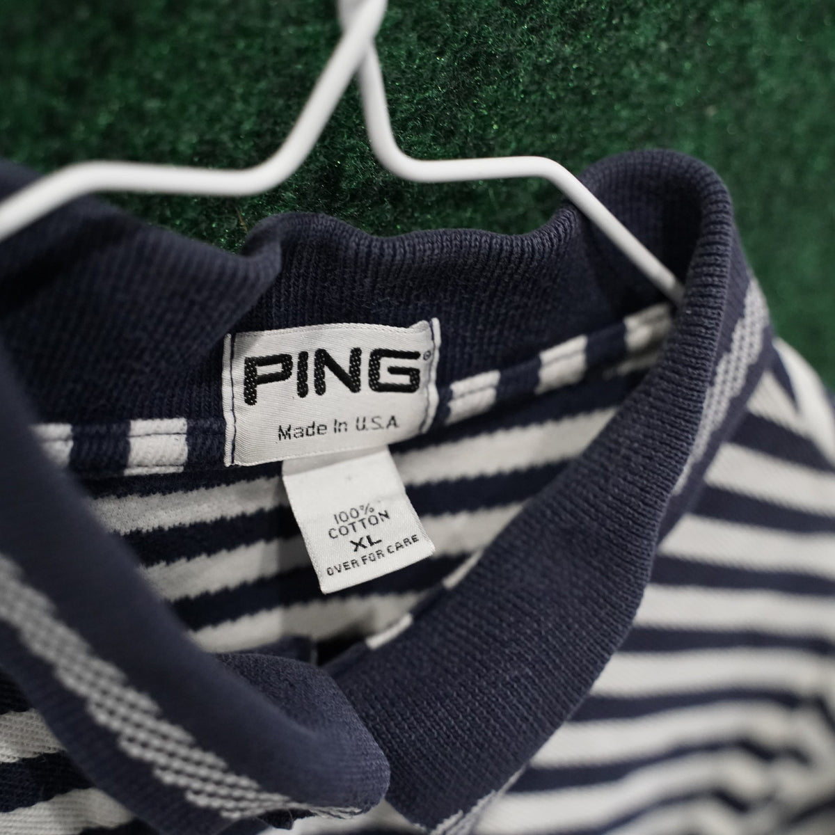 Vintage Ping Polo - Navy/White Stripe