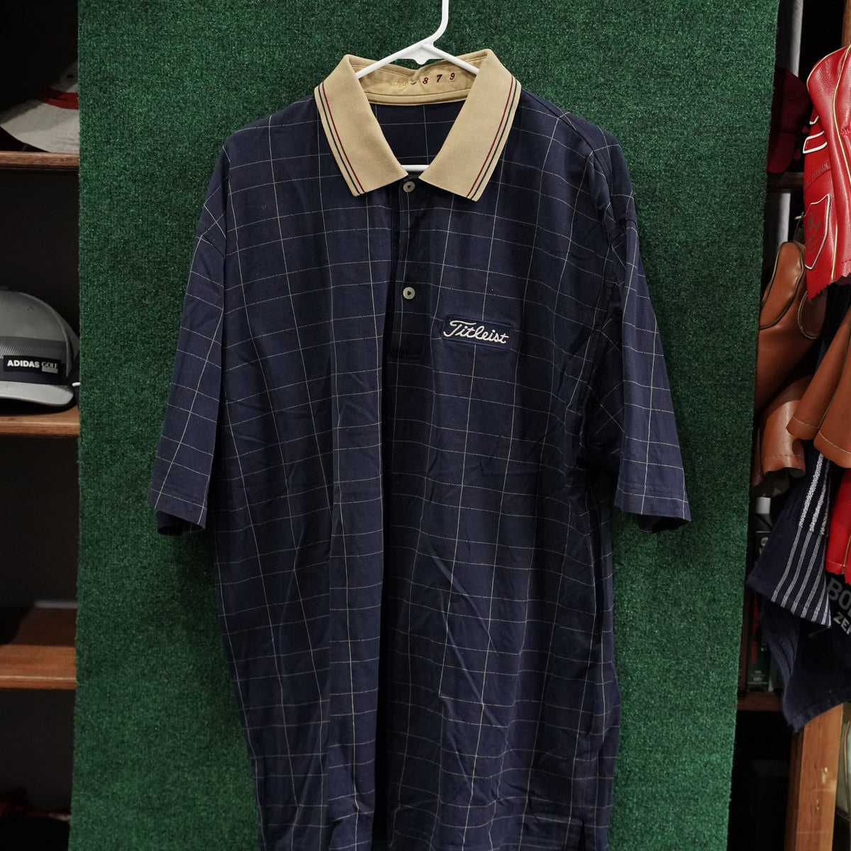 Vintage Titleist Polo - Navy/Tan Windowpane