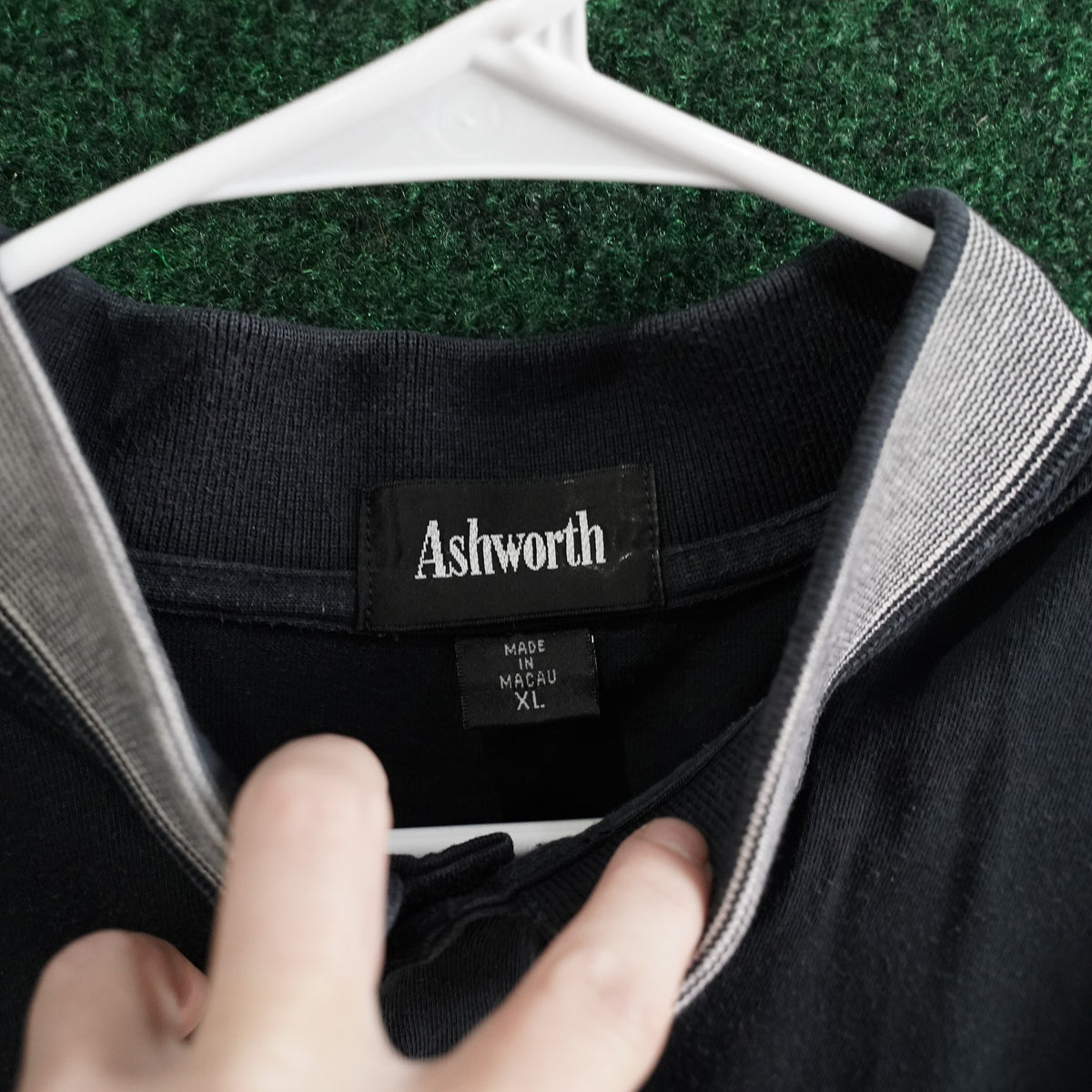 Vintage Ashworth Polo - Black/Gray