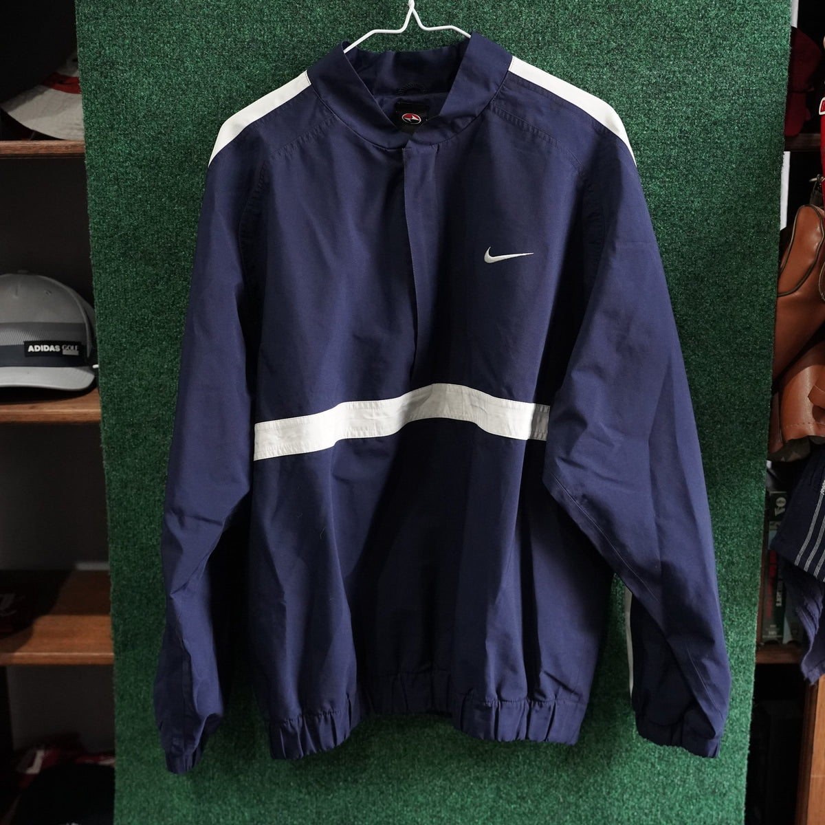 Vintage Nike Tiger Woods Windbreaker Pullover - Navy - M