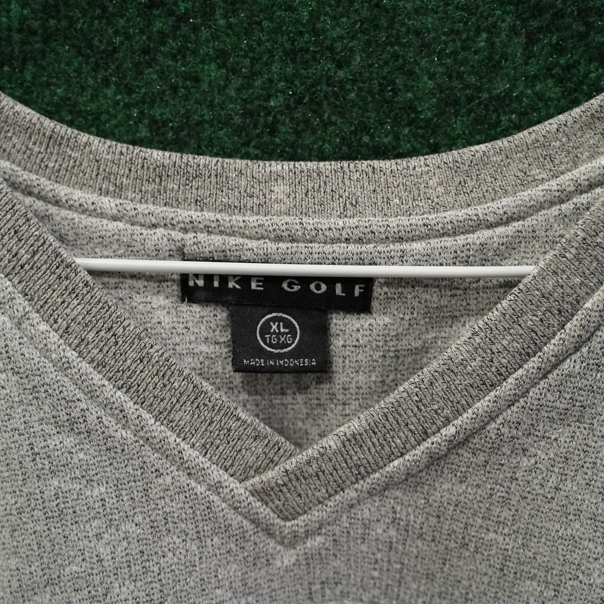Vintage Nike Golf V-Neck Sweatshirt - Heather Gray - XL