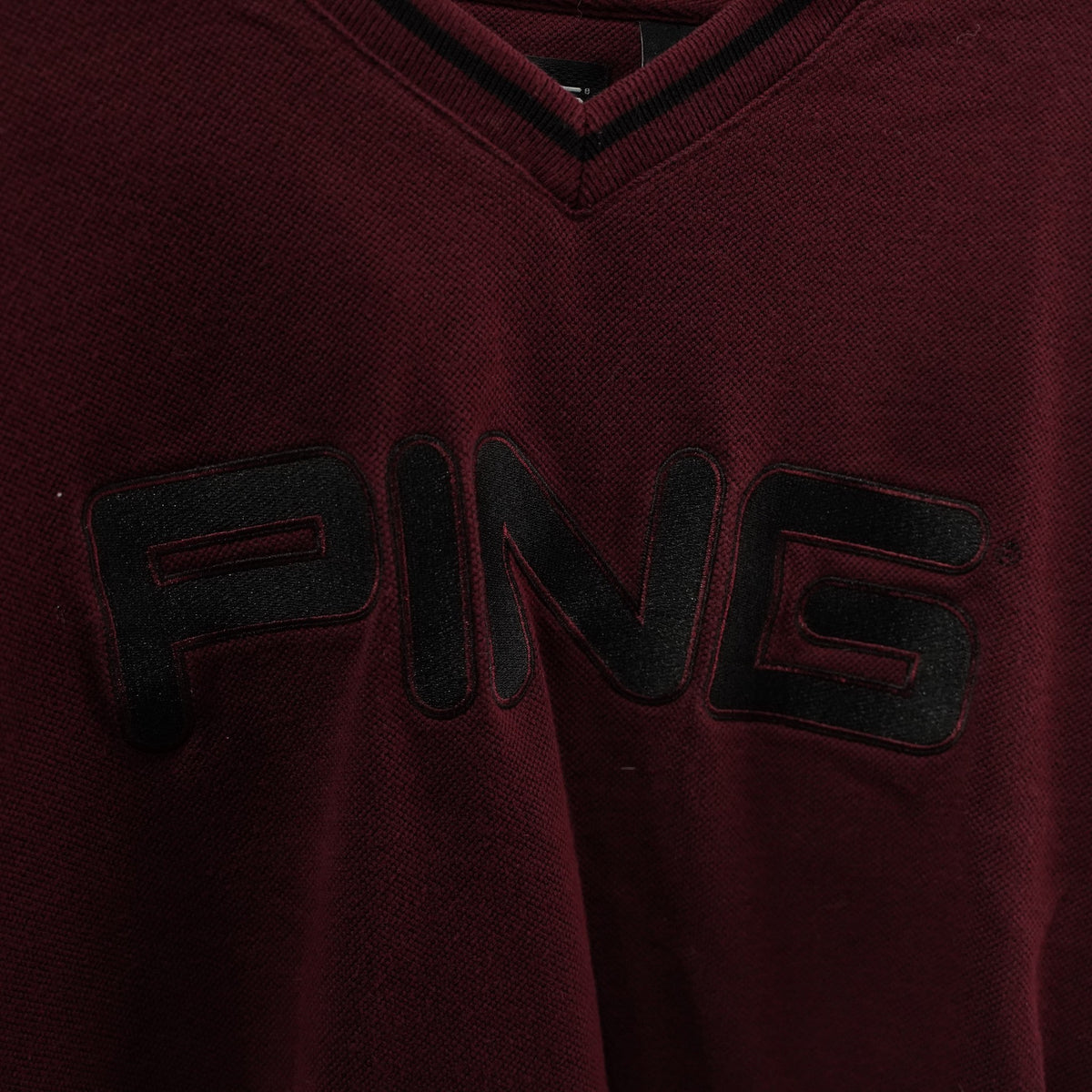 Vintage Ping Collection V-Neck Sweatshirt - Maroon - L