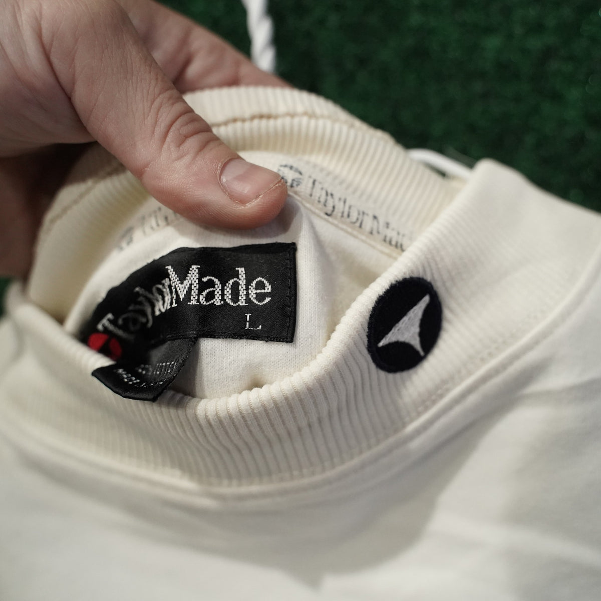 Vintage TaylorMade Mock-Neck Pullover - Cream - L