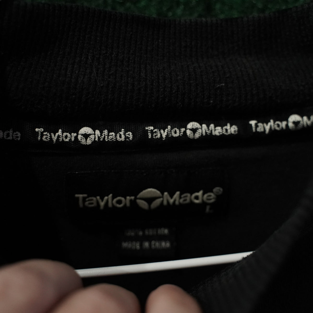 Vintage TaylorMade Mock-Neck Pullover - Black/White Stripe - L