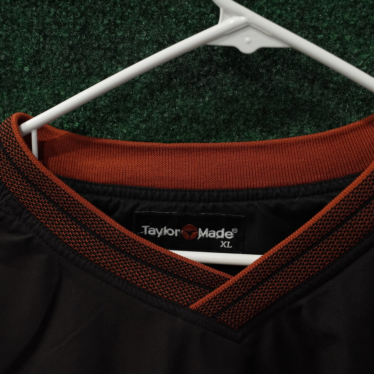 Vintage TaylorMade V-Neck Windbreaker - Black/Orange - XL