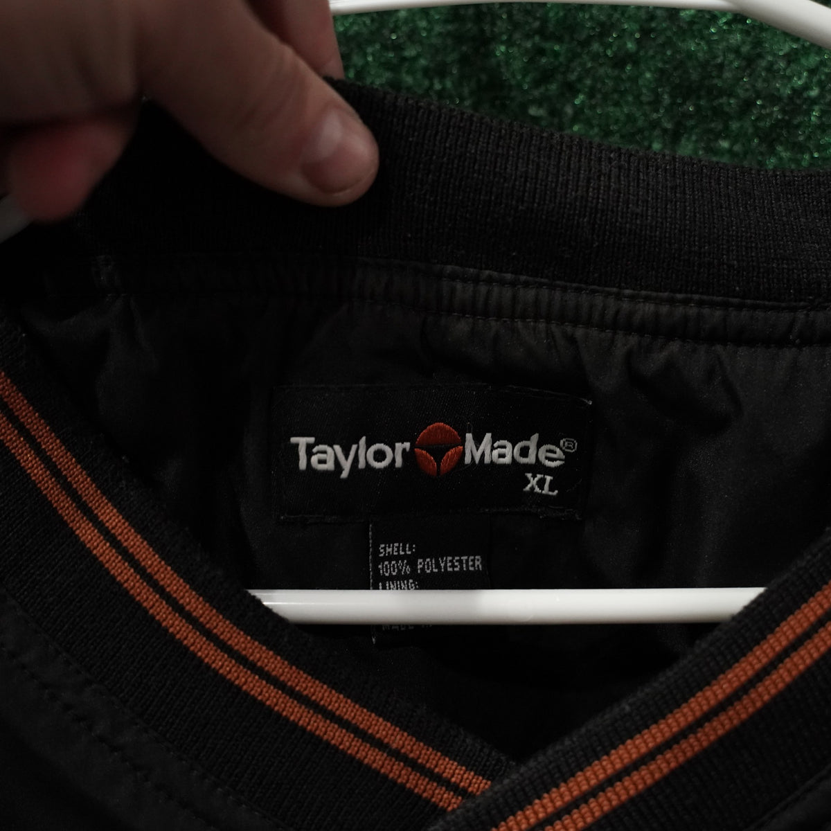 Vintage TaylorMade V-Neck Windbreaker - Black/Orange Trim - XL