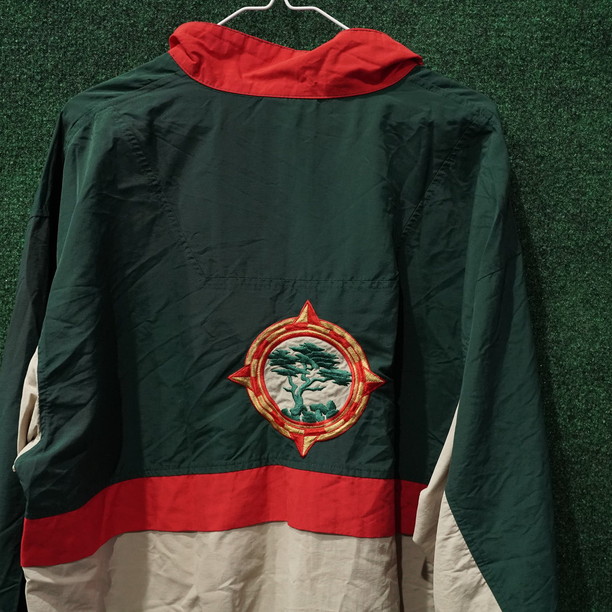 Vintage 17 Mile Drive Pebble Beach Full-Zip Jacket - Green/Red/Tan