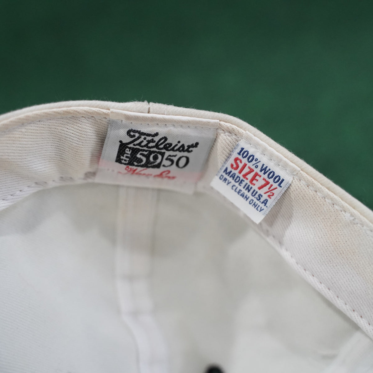 Vintage Titleist Script Rope Hat - White/Black (Fitted 7 1/2)