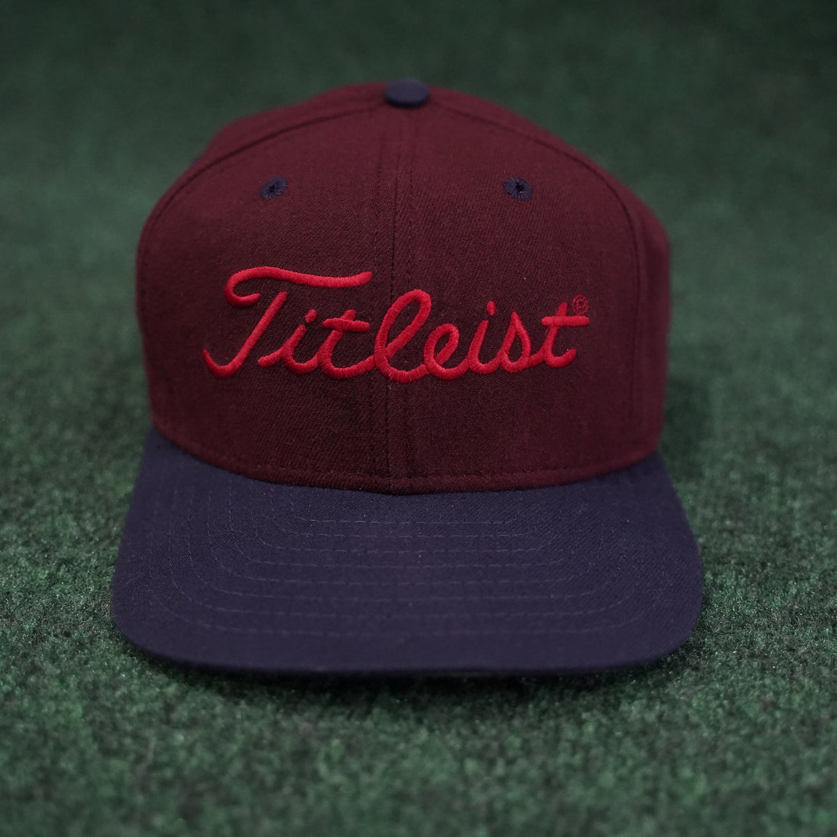Titleist Mike McGetrick Golf School Strap-Back Hat (Maroon/Navy Brim)