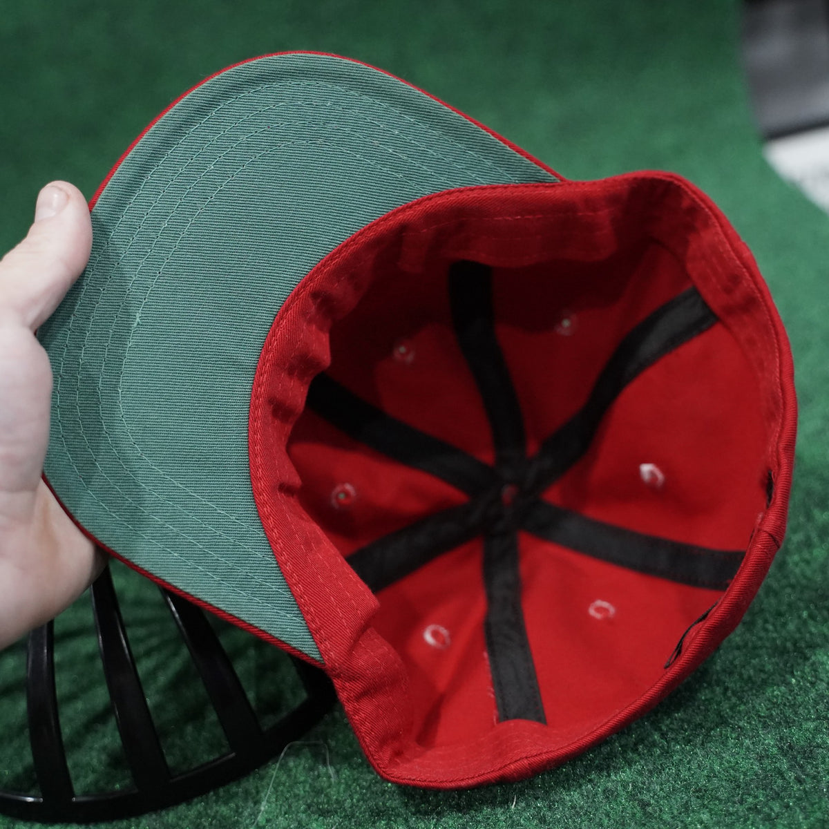 Nike Strap-Back Hat (Red, Embroidered Swoosh, Wave Back Logo)