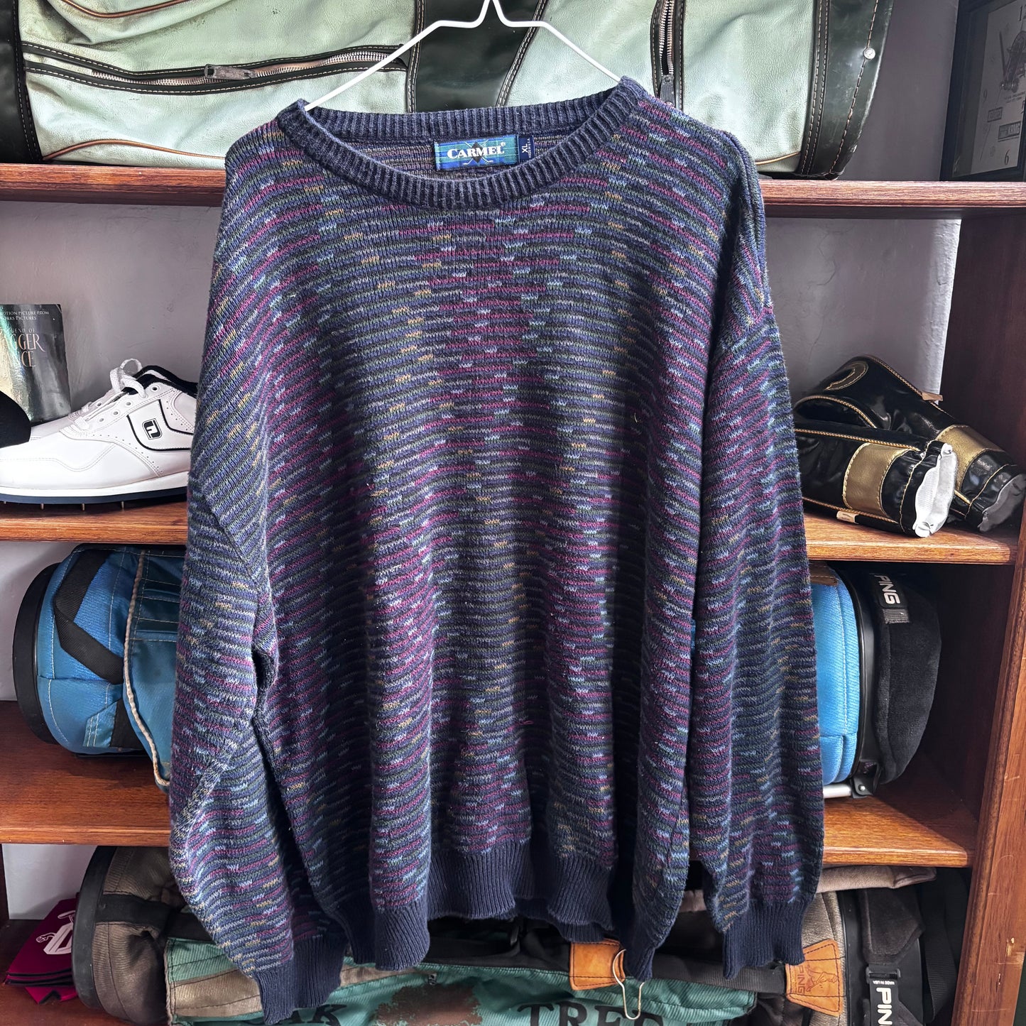 Vintage Purple Knit Sweatshirt