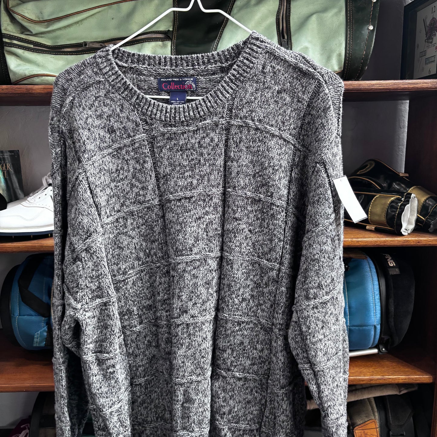 Grey golf sweater