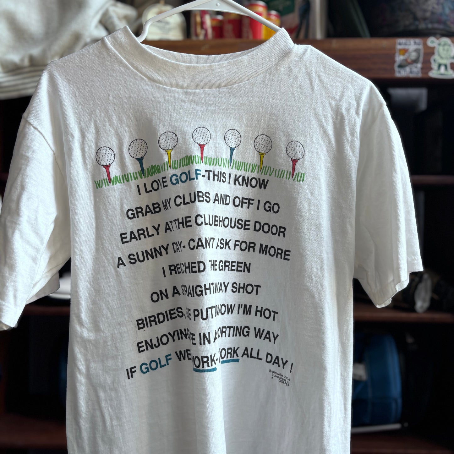 Vintage I love golf t shirt