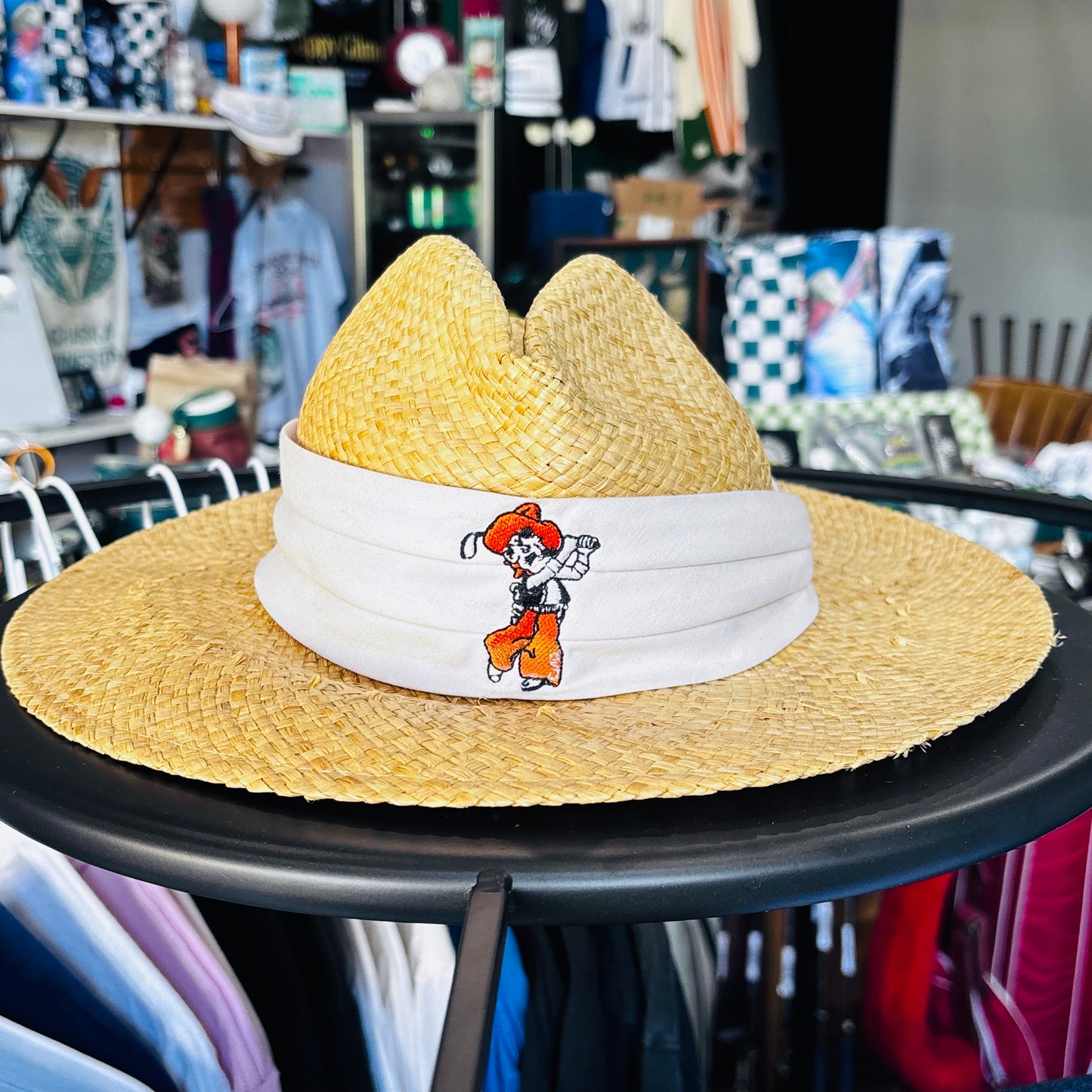 Vintage Swinging Pete straw golf hat