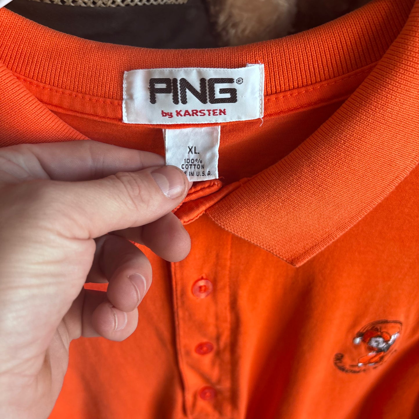 Vintage PING by Karsten NCAA champion 1991 OSU Oklahoma State polo