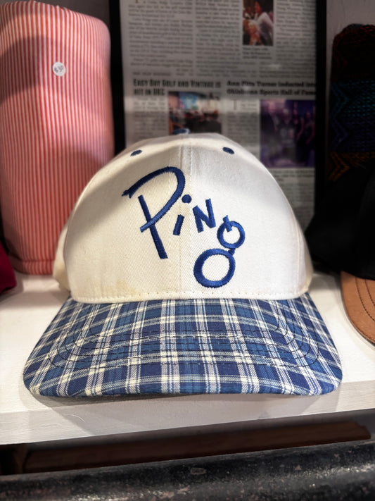 RARE Vintage Ping plaid old logo hat
