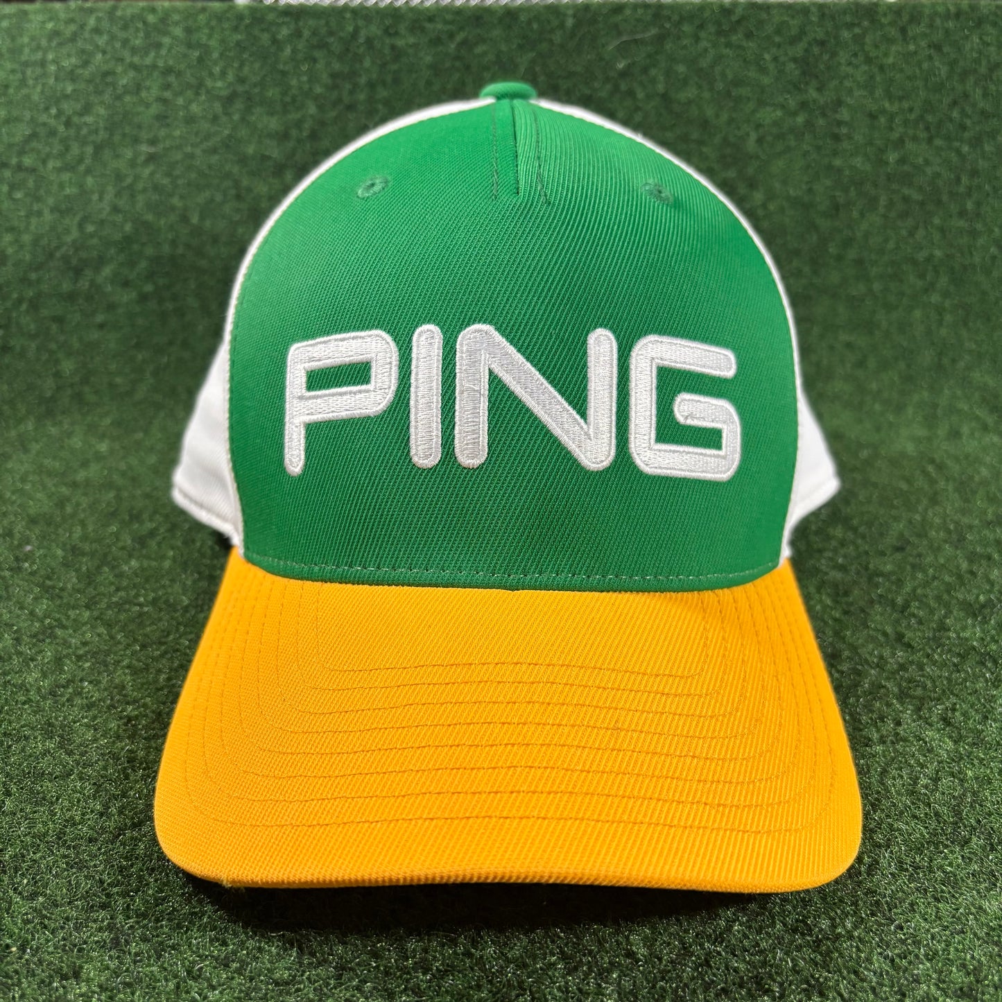 Vintage Ping 3 Tone Snapchack Green and Yellow