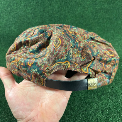 Rare Vintage St. Andrews Paisley Leathe Strapback Golf Hat