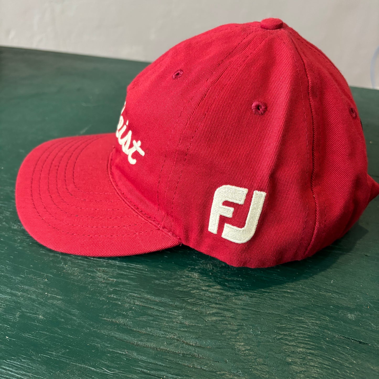 Vintage Mint Red Titleist Footjoy Strapback Hat