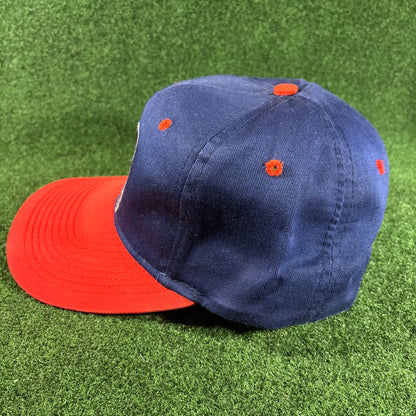 Vintage Detroit Tigers Snapback Hat Orange and Navy Blue