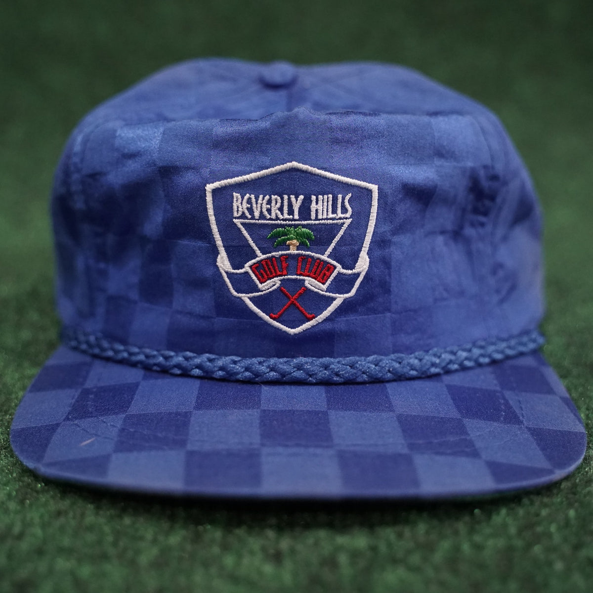 Vintage Beverly Hills Golf Club Hat - Blue Check