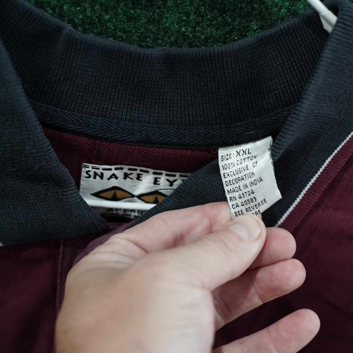 Vintage Snake Eyes Golf Polo - Burgundy