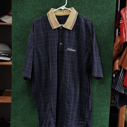 Vintage Titleist Polo - Navy/Tan Windowpane