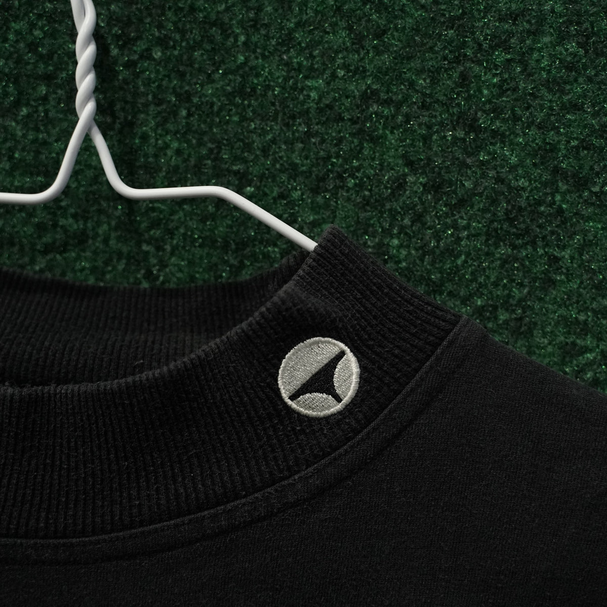 Vintage TaylorMade Mock-Neck Pullover - Black/White Stripe - L