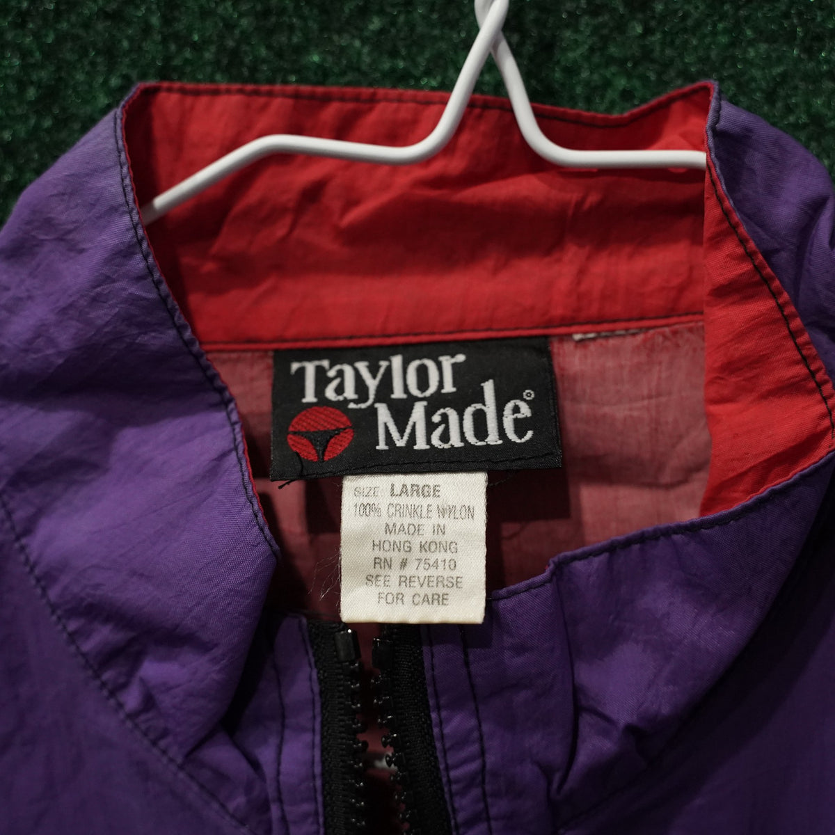 Vintage TaylorMade Quarter-Zip Windbreaker - Purple/Black - L