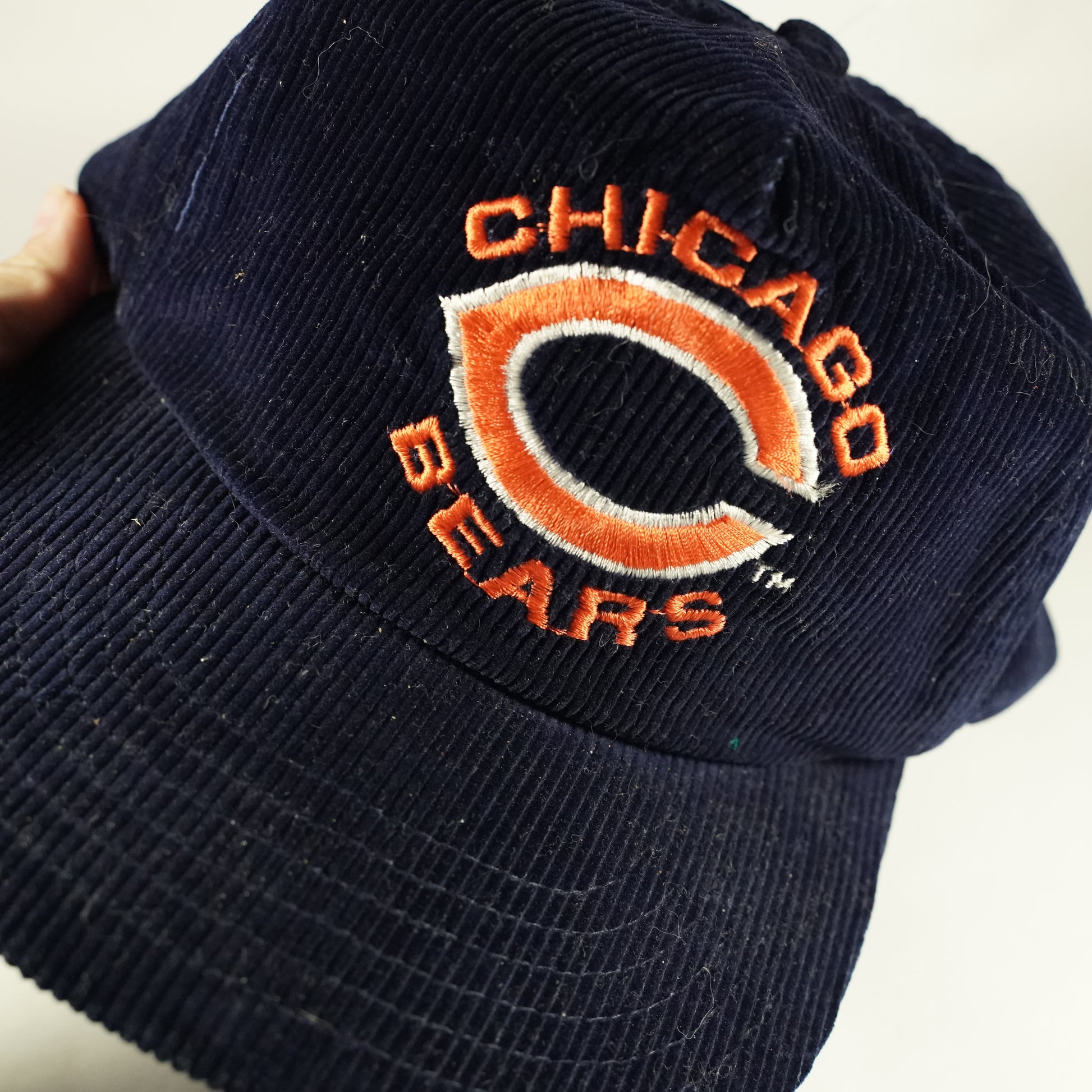corduroy hat chicago bears retro hat Vintage Chicago Bears Corduroy Snapback Hat Navy Blue – Swing Eazy Golf  Vintage