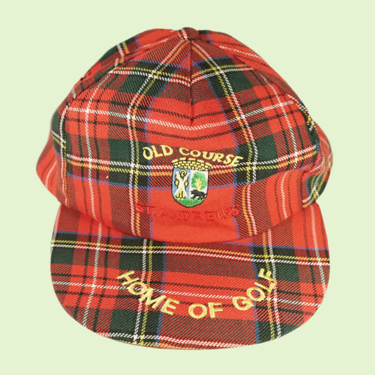 Vintage Plaid Old Course St. Andrews Home of Golf Snapback Hat