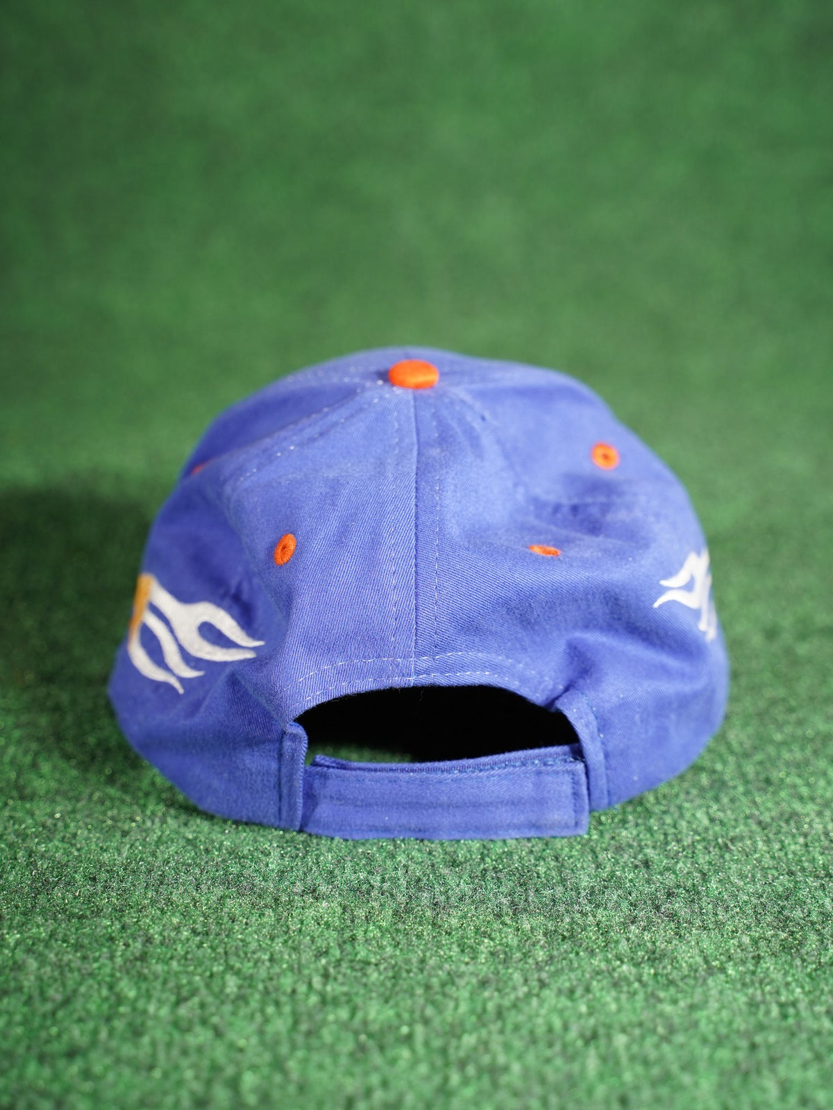 Vintage Ironwood Golf Course Hat Flames Embroidered Snapback Blue Orange