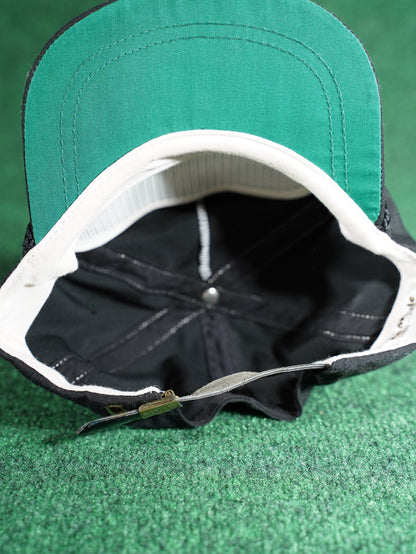 Vintage Callaway Golf Rope Hat Black Leather Strap Brass Buckle 90s