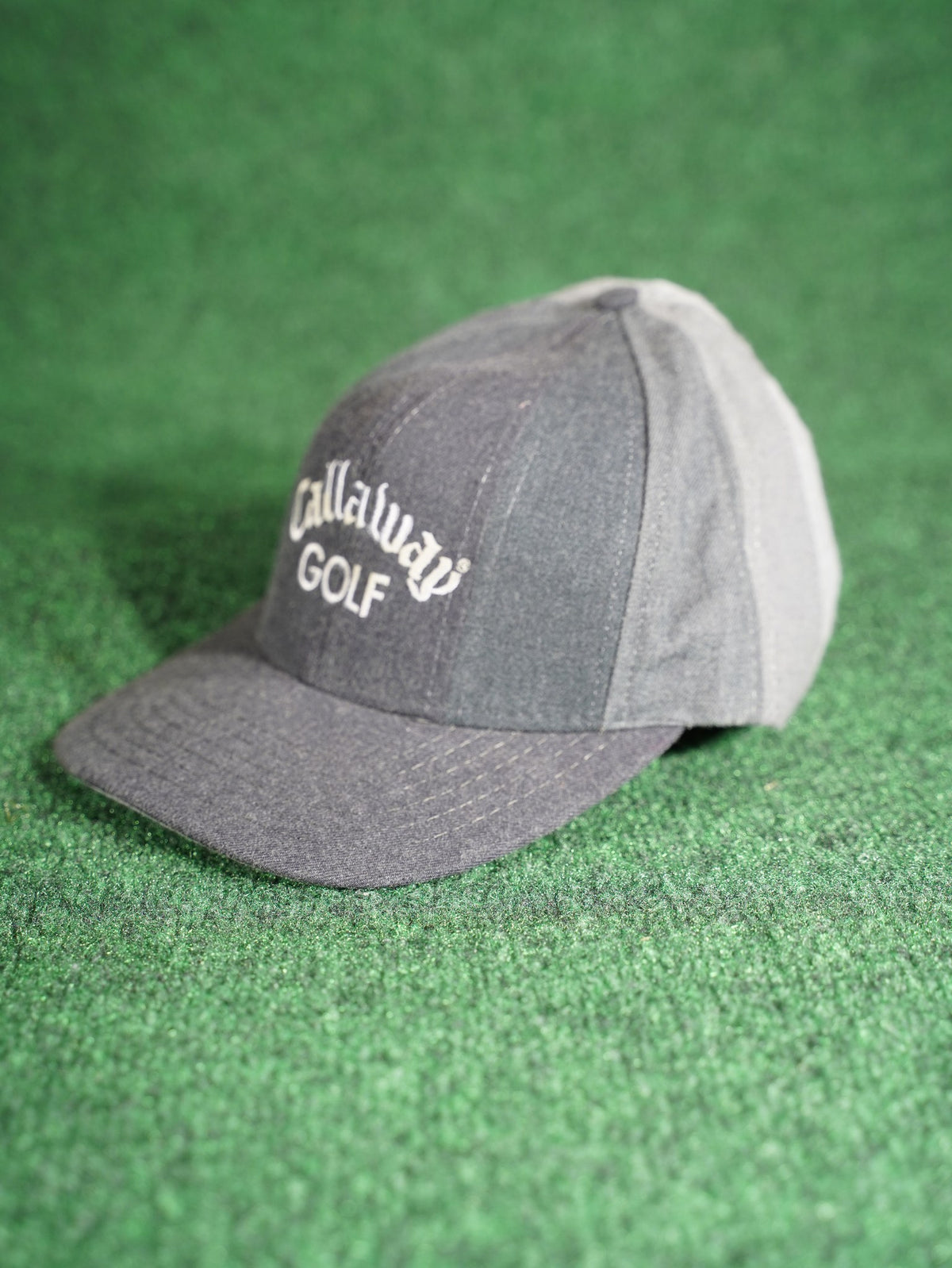 Callaway Golf Hat Three-Tone Gray Embroidered Logo Vintage Style Cap