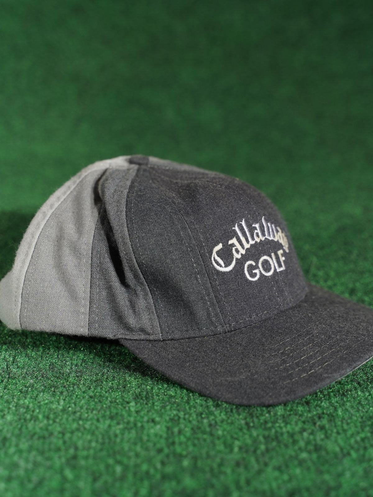 Callaway Golf Hat Three-Tone Gray Embroidered Logo Vintage Style Cap