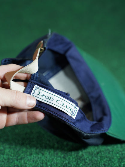 Vintage Kmart Golf Club Hat Izod Club Navy Green Leather Strap Cap
