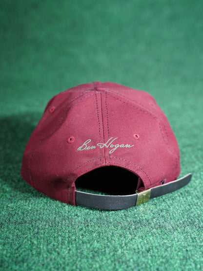 Vintage Ben Hogan Golf Hat Maroon Plaid Brim Green Underbill Strapback