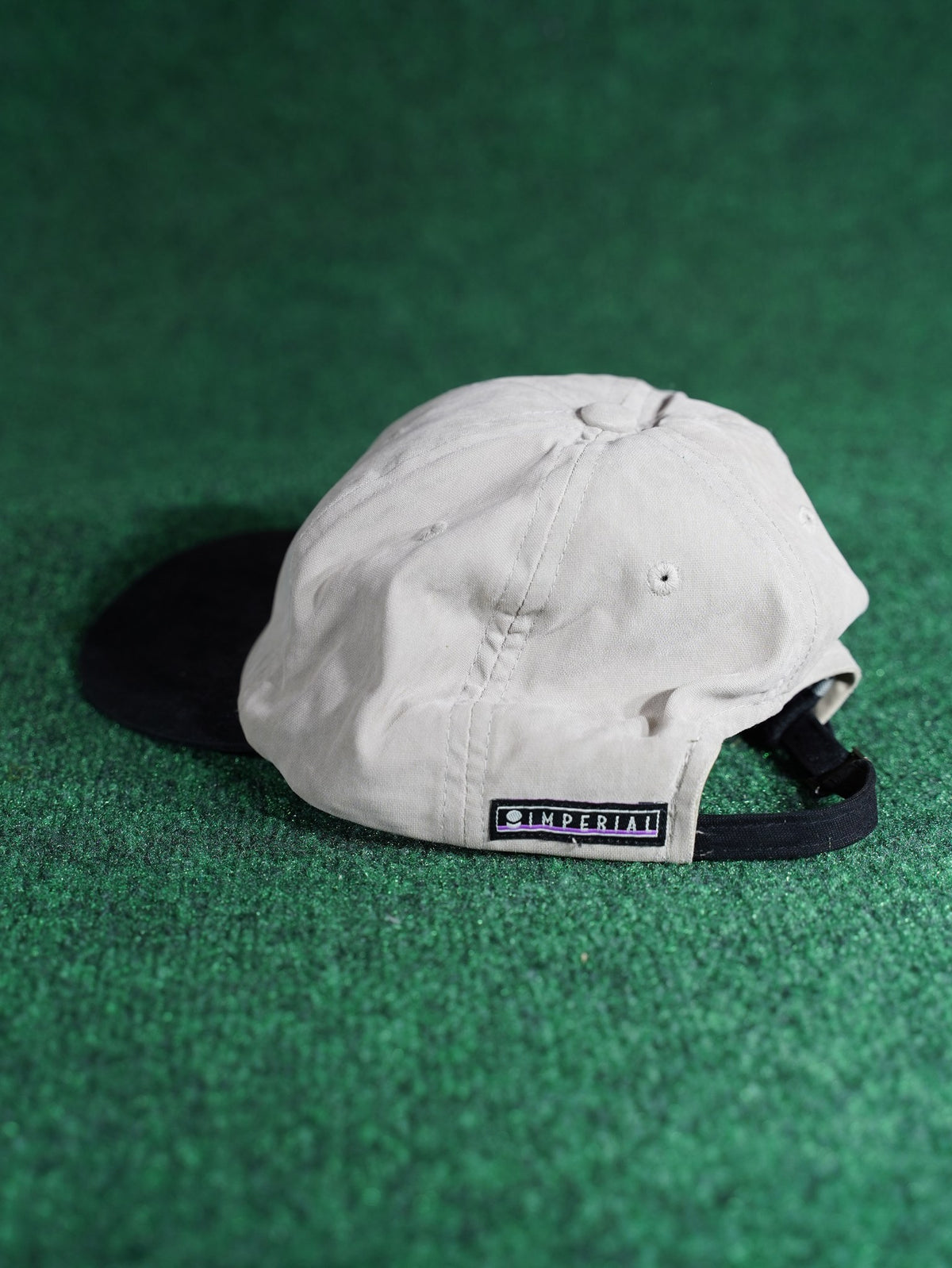 Pebble Beach Imperial Golf Hat Cream Black Embroidered Adjustable Cap