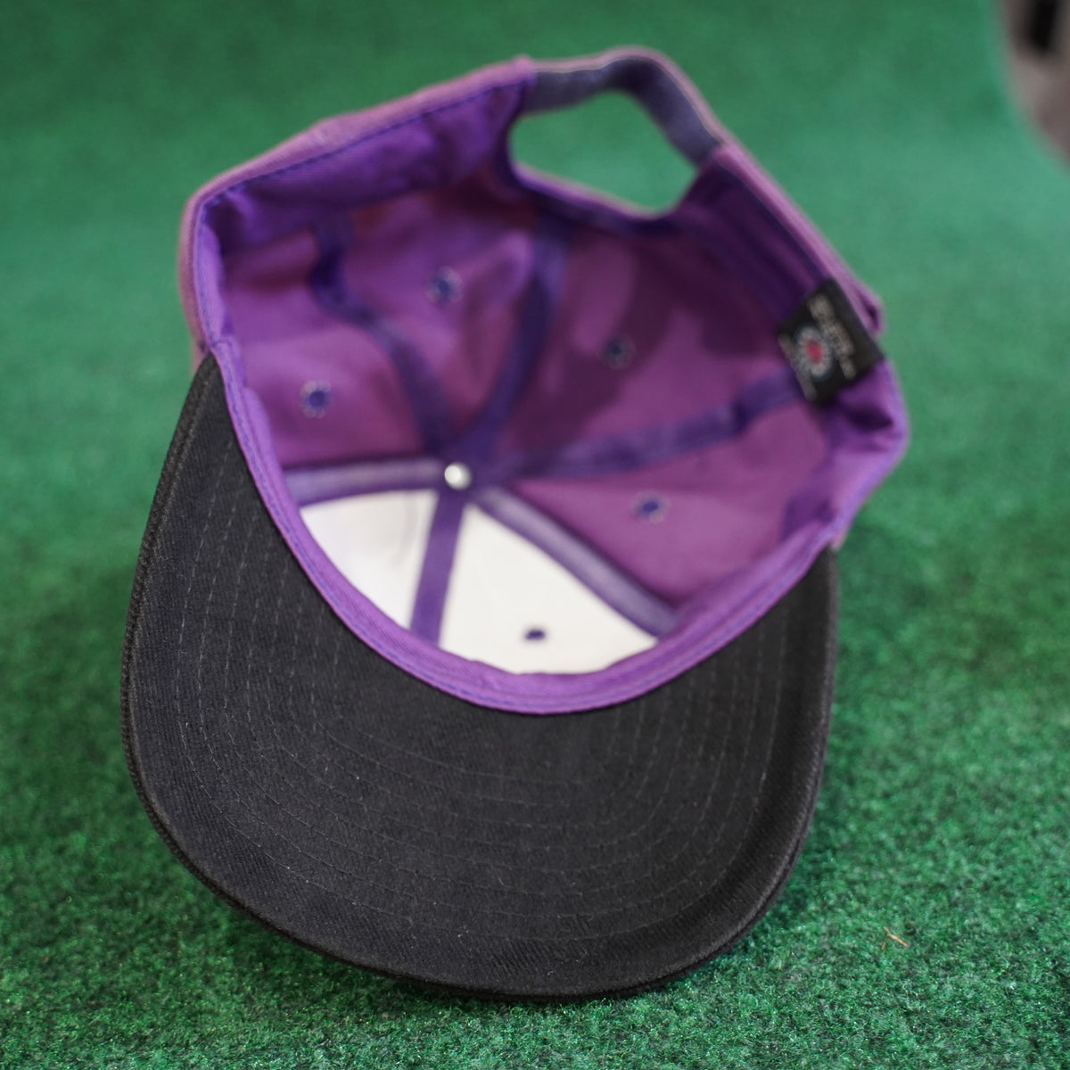 Vintage Dallas Golf Snapback Hat Purple Black Embroidered 90s Cap