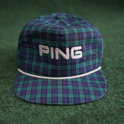 Vintage Ping Rope Hat - Green/Purple Tartan