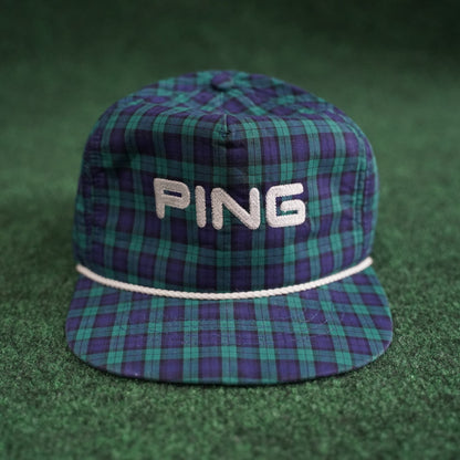 Vintage Ping Rope Hat - Green/Purple Tartan