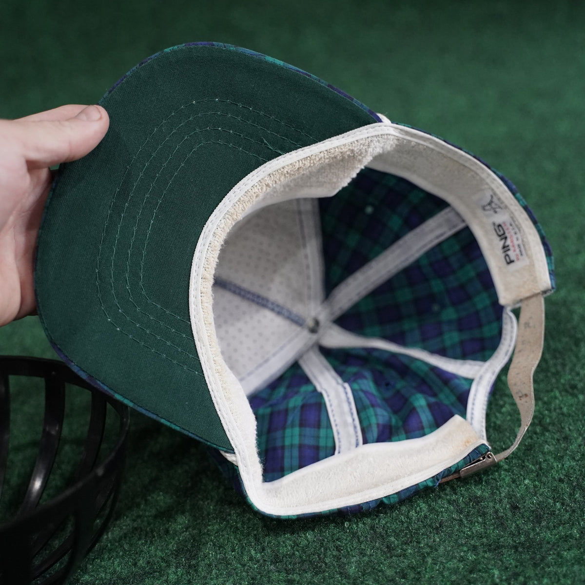 Vintage Ping Rope Hat - Green/Purple Tartan