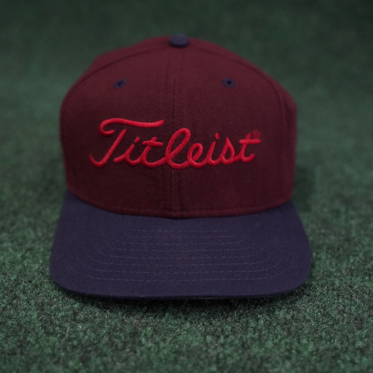 Titleist Mike McGetrick Golf School Strap-Back Hat (Maroon/Navy Brim)