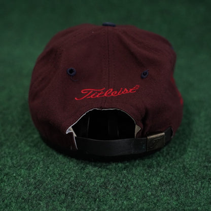 Titleist Mike McGetrick Golf School Strap-Back Hat (Maroon/Navy Brim)