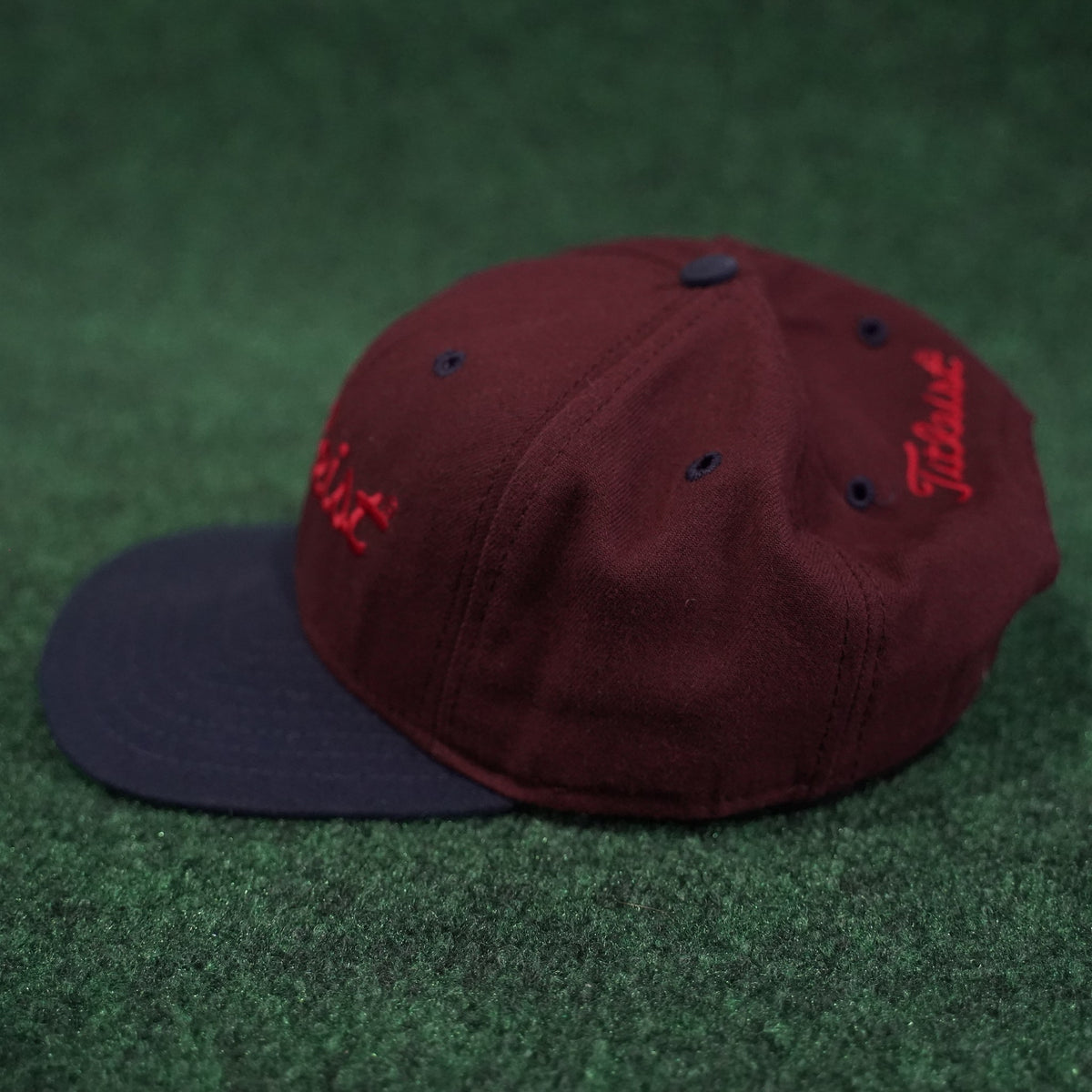 Titleist Mike McGetrick Golf School Strap-Back Hat (Maroon/Navy Brim)