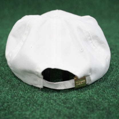 Vintage Pinehurst 1895 Hat (White, Golfer Statue Embroidery, Duckster Buckle)