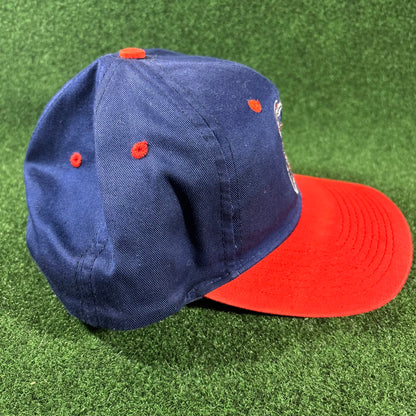 Vintage Detroit Tigers Snapback Hat Orange and Navy Blue