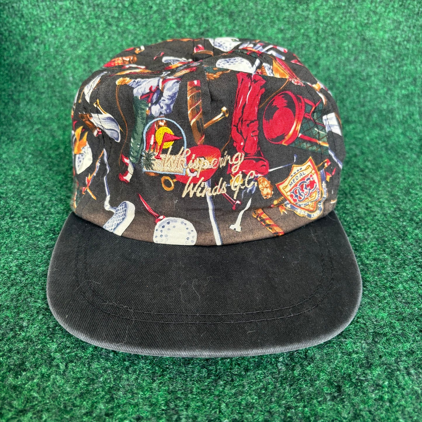 Whispering Winds all over golf print GC Imperial leather strap back