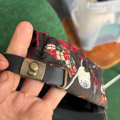 Whispering Winds all over golf print GC Imperial leather strap back